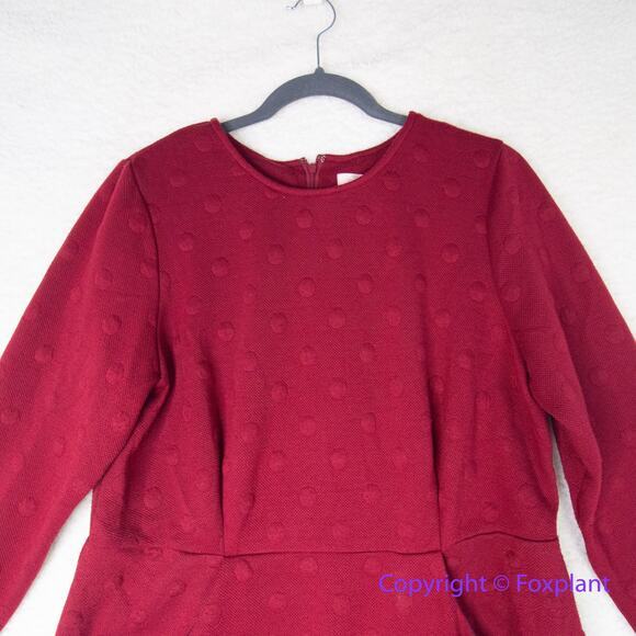 Hutch Anthropologie Red Knit Polka Dot Dress,‎ size 0X - Picture 3 of 13